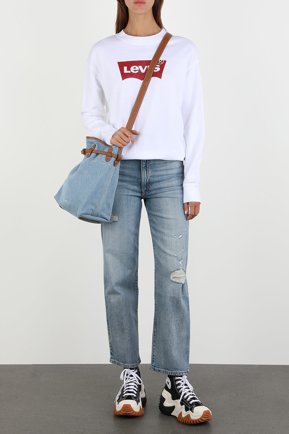 Ribcage Straight Ankle Jeans in Light Wash